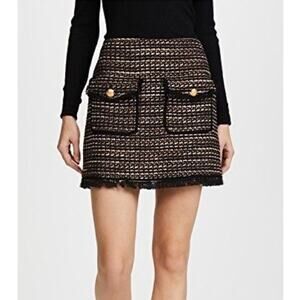 NWT Veronica Beard Margot Tweed Skirt in Earth Color Size 16‎